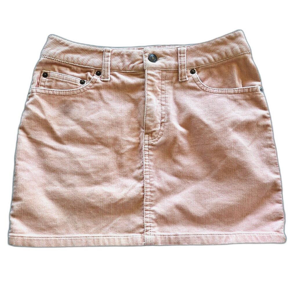 XS Baby Pink Corduroy y2k Mini Skirt